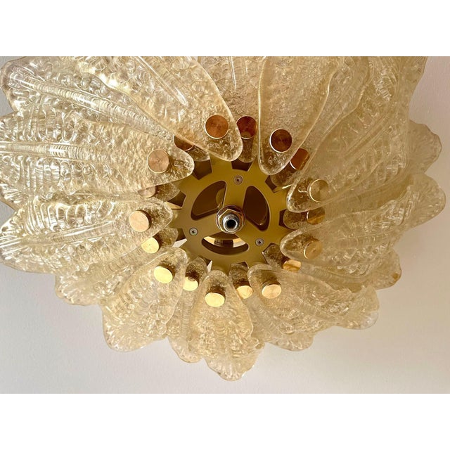 Golden Murano Glass Flush Mount from Barovier & Toso, Italy For Sale - Image 9 of 16