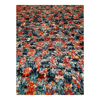 Vintage Moroccan Boucherouite Shag Runner, Handwoven Wool & Cotton, 3' X 9' For Sale