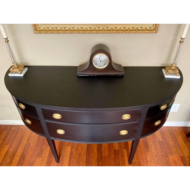 Hepplewhite Demilue Bow Front Buffet Sideboard For Sale In Seattle - Image 6 of 7
