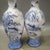 Metal Pair of Vintage Chinese Cloisonné Vases | Blue & White Landscape Scene With Calligraphy For Sale - Image 7 of 9
