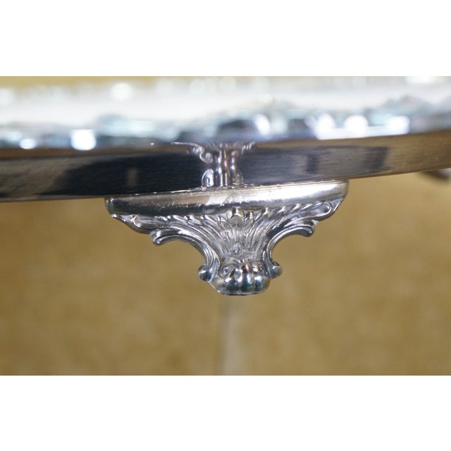 Silver Late 20th Century Very Large Towle 6955 Grand Duchess Oval Silverplate Serving Platter Tray 30" For Sale - Image 8 of 13