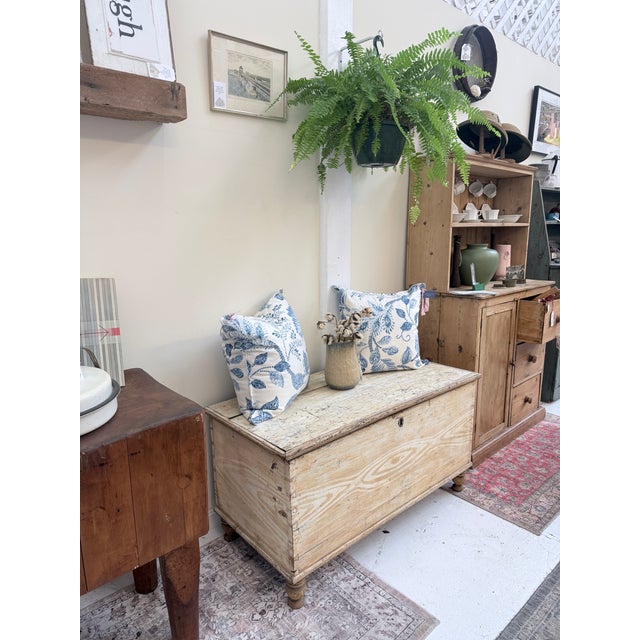 Farmhouse 19th Century Antique Grain Painted Blanket Chest For Sale - Image 3 of 12