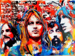 Ivana Burello, Pink Floyd, 2010s, Acrylic Painting on Panel