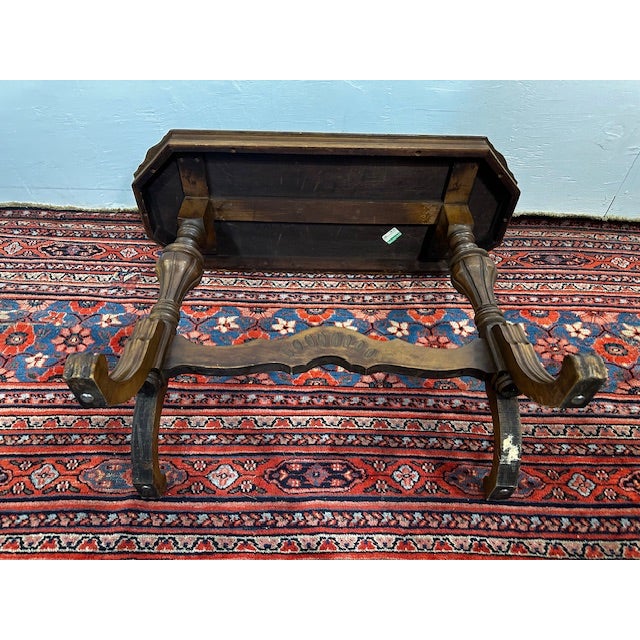 Antique Solid Mahogany Console Table by Bekins For Sale In New York - Image 6 of 9