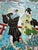 Antique Meiji Era Japanese Kutani Porcelain Platter Samurai For Sale - Image 4 of 10