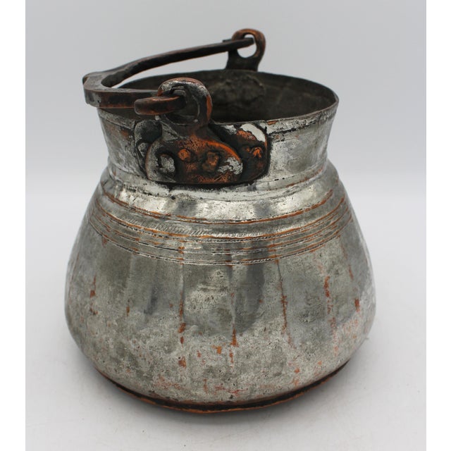 Mid 19th Century Mid-Late 19th Century Tinned Copper Cooking or Yogurt Pot From Eastern Turkey For Sale - Image 5 of 7