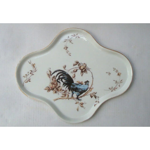 French Limoges Quatrefoil Vanity Tray Rooster For Sale In Richmond - Image 6 of 6