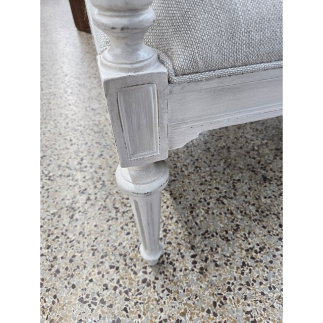 Late 20th Century Painted Gustavian Style Settee For Sale - Image 12 of 12