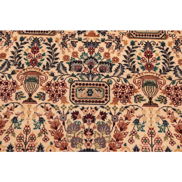 Shabby Chic 1990's Pak-Persian Beige/Grey Wool Rug - 6'1'' X 9'1'' For Sale - Image 4 of 9