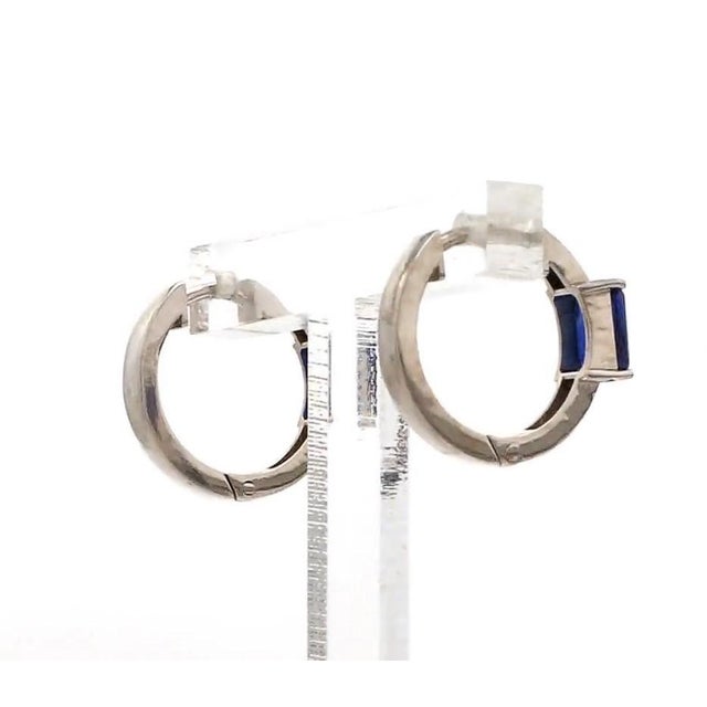 0.69 Ct Natural blue sapphire earrings in 14k gold For Sale - Image 13 of 18