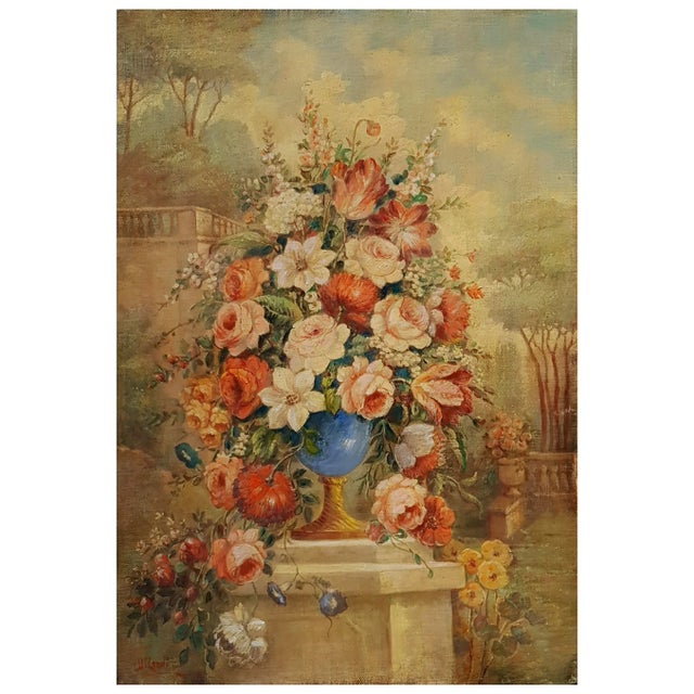 Flowers -Vittorio Landi Italia 2012 - Oil on canvas cm. 88 x 62. The painting recalls in the pictorial ways and in the...