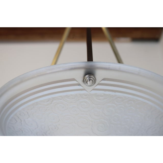 French Art Deco Pendant Light from Muller Freres Luneville, 1930s For Sale - Image 12 of 15