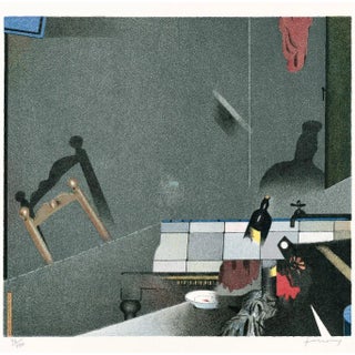 Gianfranco Ferroni, In the Kitchen, 1973, Lithograph For Sale