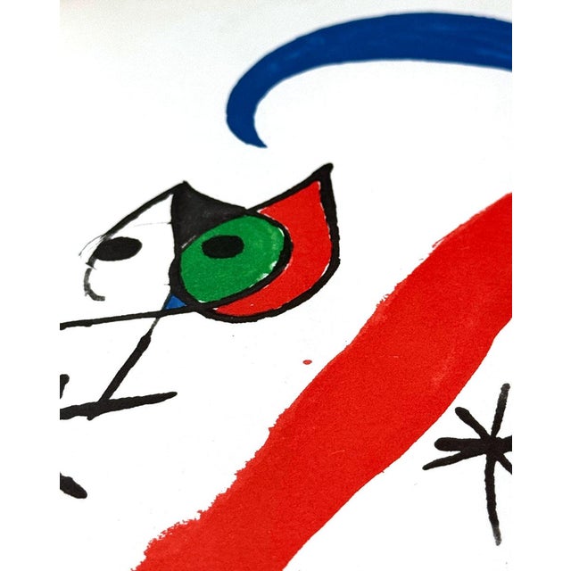 Mid-Century Modern Joan Miro Original Lithograph | Homenatge a Joan Prats | Numbered Limited Edition 71/100 | Framed For Sale - Image 3 of 4