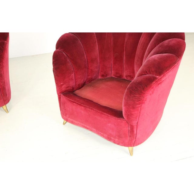 Sofa and Armchairs attributed to Isa Bergamo, 1950s, Set of 5 For Sale - Image 10 of 18