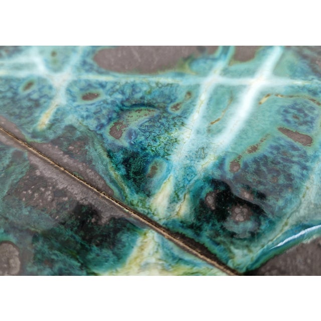 Green Tiled Coffee Table by J. Belarti, 1970s For Sale - Image 8 of 11