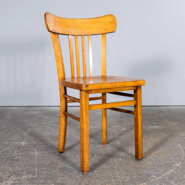 Vintage Honey Oak and Bentwood Chairs from Luterma, 1950s, Set of 6 For Sale - Image 4 of 11
