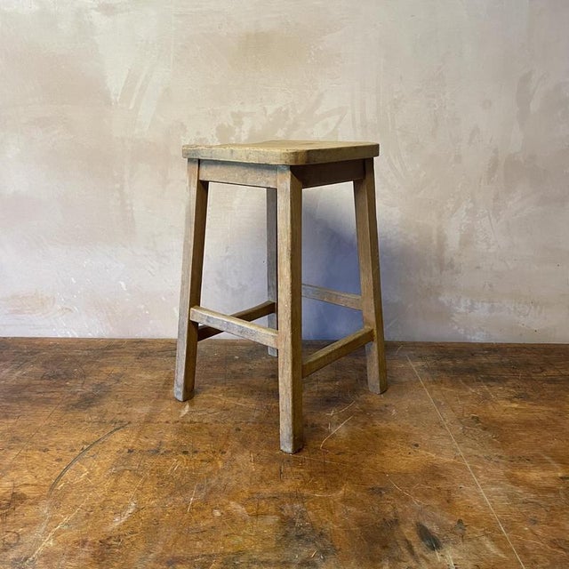 Brown Wooden Lab Bar Stool For Sale - Image 8 of 8