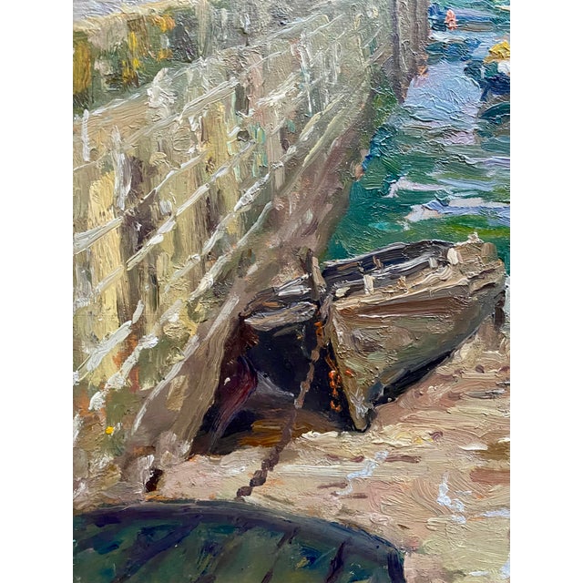 Oswald Poreau, Low Tide at Portivy, Brittany, 1937, Oil, Framed For Sale - Image 10 of 14