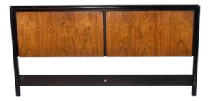 John Stuart and Mount Airy Modern King Size Bed Headboard Walnut and Dark Wood