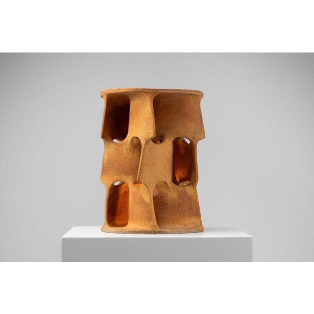 Flamme Lamp in Terracotta by Guy Bareff, France, 1970s For Sale - Image 9 of 18