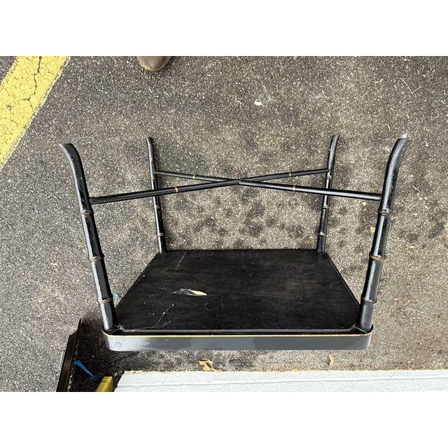 Vintage English Chinoiserie Paper Marche Style Tray Table or Coffee Table For Sale In Washington DC - Image 6 of 13