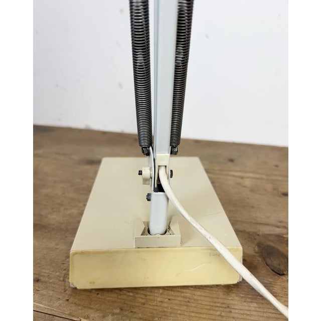 Vintage White Italian Architect Table Lamp, 1970s For Sale - Image 11 of 18