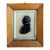 18th Century English Miniature Reverse Painted Portrait Silhouette on Glass of James Boswell For Sale