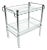 “1980s Modernist Chrome Tubular Glass Serving Cart or Bar Trolley For Sale
