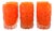 Orange Glasses by Geoffrey Baxter for Whitefriars, 1960s, Set of 6 For Sale
