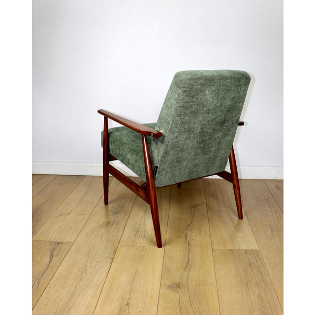 Lis Lounge Chair with Olive Upholstery by Henryk Lis, 1970s For Sale - Image 6 of 11