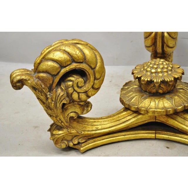 Francisco Hurtado Francisco Hurtado Italian Spanish Hollywood Regency Gold Giltwood Coffee Table For Sale - Image 4 of 11