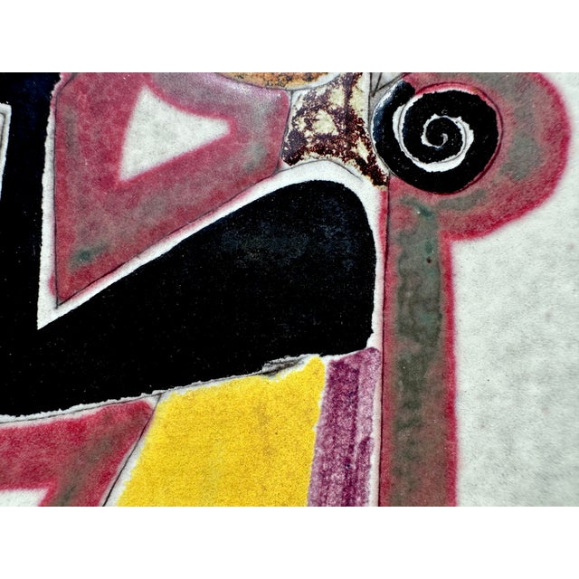 Modern Ceramic Art Wall Plate by Philippe Lambercy, Switzerland, 1960s For Sale - Image 10 of 14