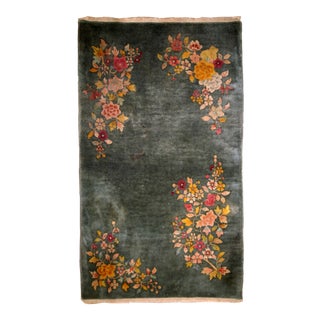 1920s Handmade Antique Art Deco Chinese Rug For Sale