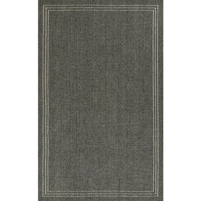 Momeni Oliver Charcoal Hand Loomed Area Rug 3'6" X 5'6" For Sale