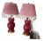 Pair of Hwang Bishop Empire Table Lamps With Custom Shades For Sale