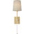 2020s Julie Neill for Visual Comfort Signature Lucia 21" Cordless Sconce in Gild and Crystal with Linen Shade For Sale - Image 5 of 11