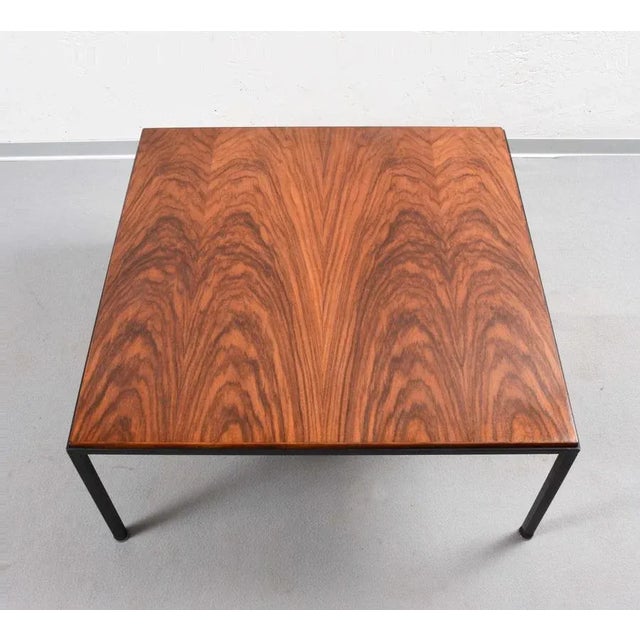 Mid-Century Italian Square Wood and Iron Coffee Table, 1960s For Sale - Image 6 of 18