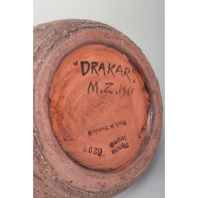 1960s Large Floor Vase with Dragon Motif by Antoni M Zawadzki for Tilgmans Keramik, 1960s For Sale - Image 5 of 6
