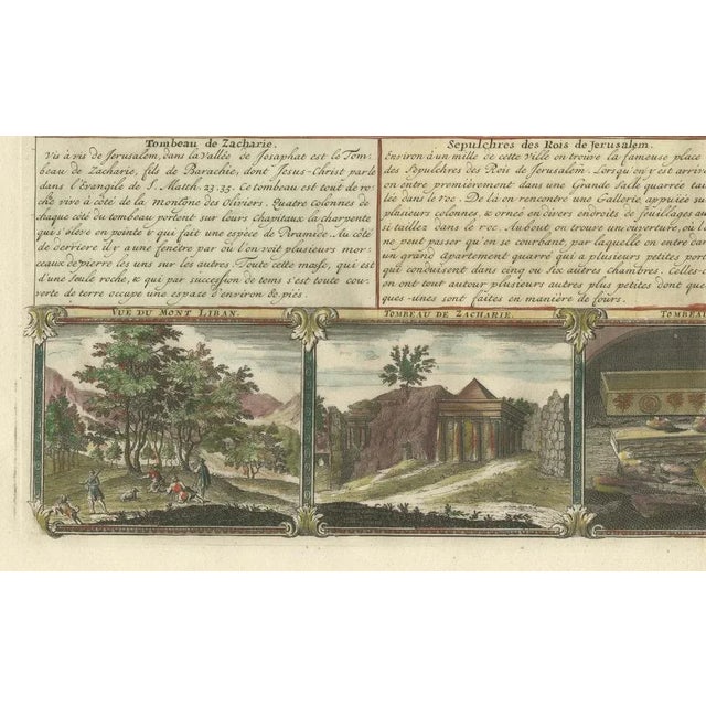 Birds-Eye View of Jerusalem with Historical Tombs and Key Landmarks, 1720 For Sale - Image 4 of 7