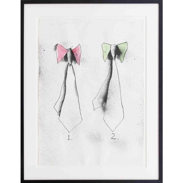 Jim Dine, Jim Dine Ties Lithograph Edition 66/150, 1976, Lithograph, Framed For Sale - Image 4 of 4