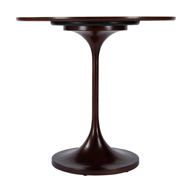 Spritely Home Accent Furniture Francis 32 in. W Round Pedestal Base Game Table, Cherry For Sale - Image 4 of 6