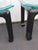 Hollywood Regency Black Painted Glass Top Side Tables a Pair 6901 For Sale - Image 11 of 18