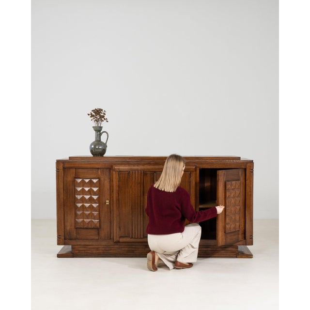 19th Century France Art Deco Tan Wood Credenzas & Sideboards For Sale In Greensboro - Image 6 of 11