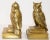 Vintage Cast Brass Owl Figurine Sculpture Bookends Mid-Century Modern a Pair. Detailed Pair of solid brass book ends in...