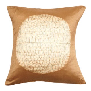Studio Variously Hand Dyed Shunya Gold Pillow For Sale