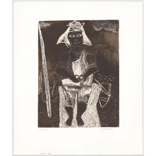Modern 1965 William Gropper Boatman Etching For Sale - Image 3 of 3