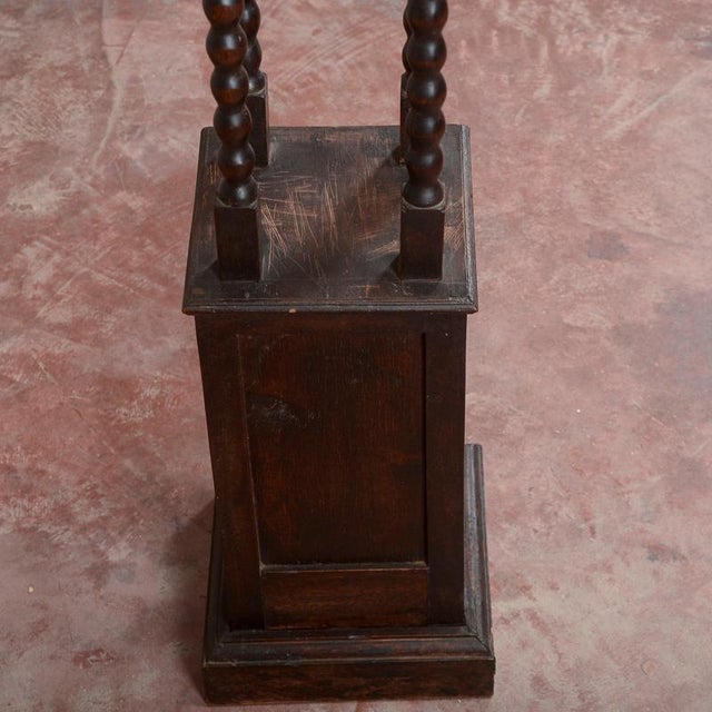 Dark Wood Turned Entrance Plant Stand For Sale - Image 11 of 16