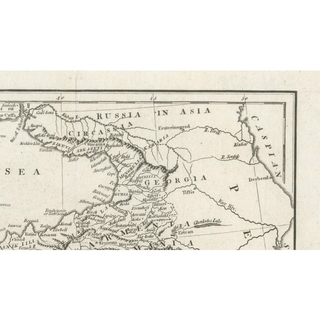 Paper British School, Map of the Ottoman Empire Turkey in Asia, Syria, and Mesopotamia, 1830 For Sale - Image 7 of 10