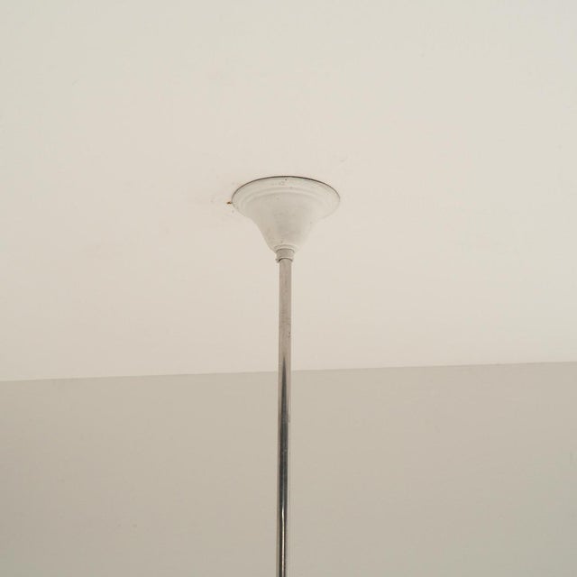Metal Belgian School Industrial Pendant Lamp, 1950s For Sale - Image 7 of 9